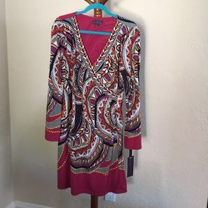 Colorful Hale Bob Faux Wrap - NWT